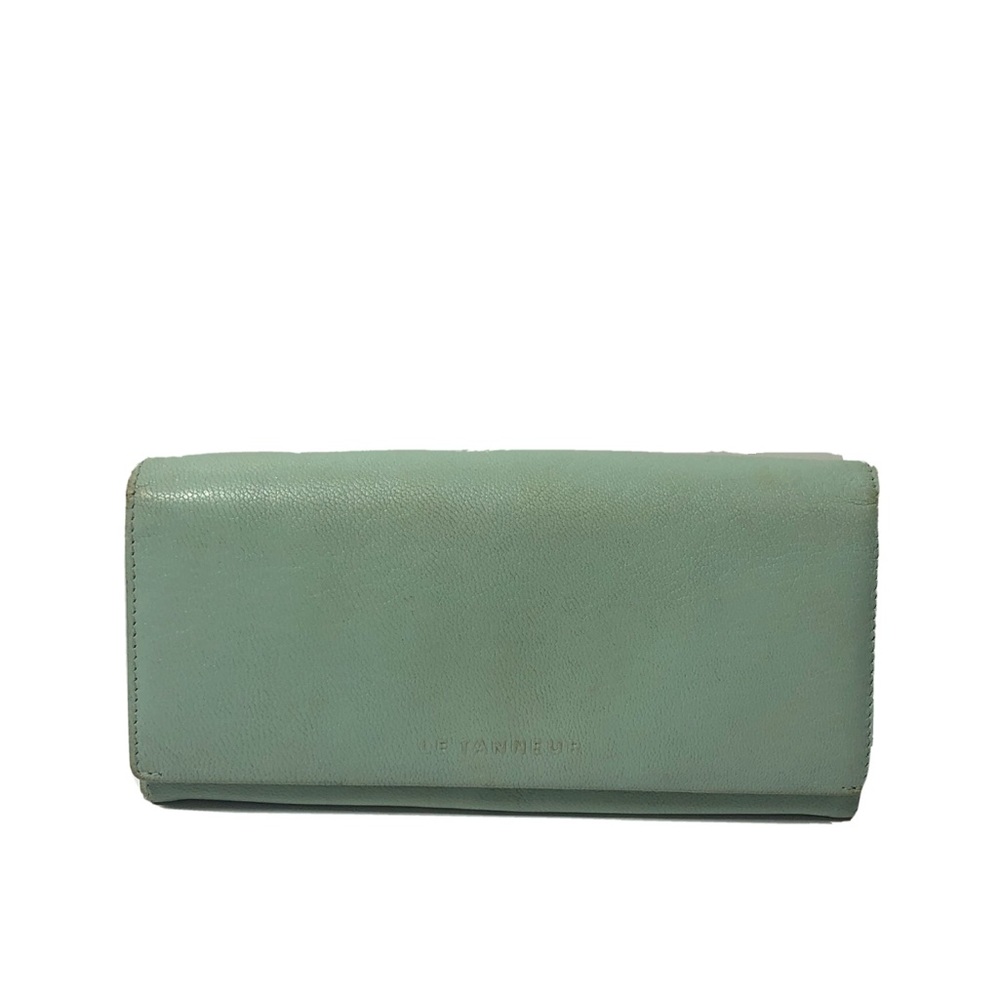 Le Tanneur Leather Mint Green Wallet.